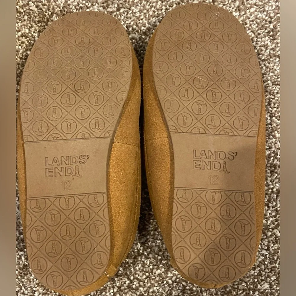 Boys Lands End House Slippers Sz 12